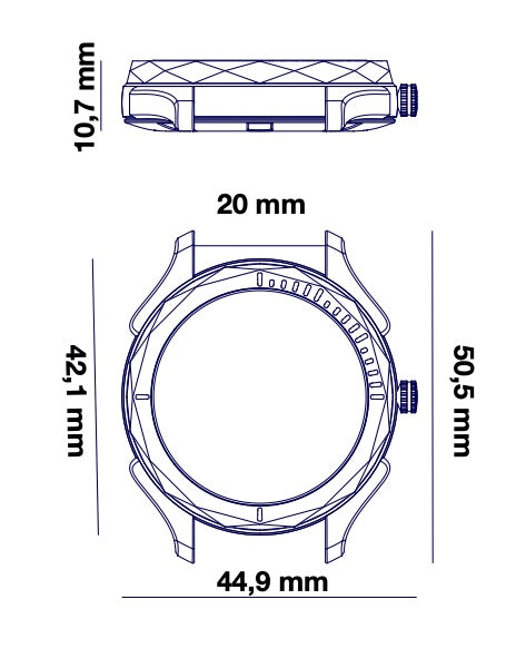 BWG-Bavarian-watch-Isaria-top-and-side-View-dimensions