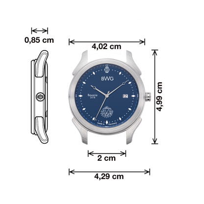 BWG-Bavarian-watch-Bavaria-dimensions-Royal-Bavarian-Blue
