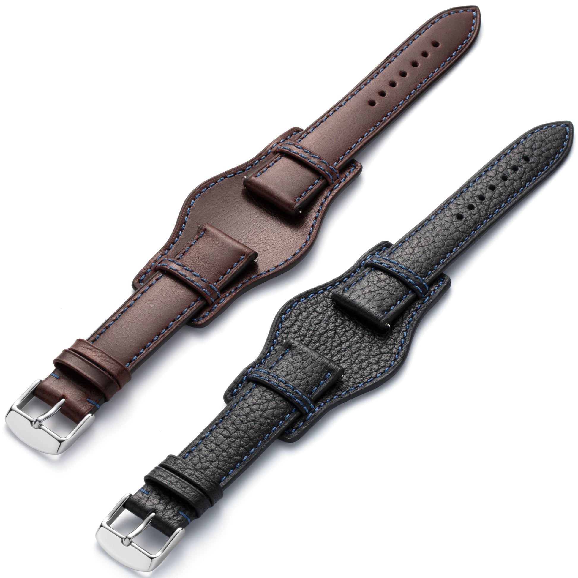 BWG-Bavarian-watch-black-bufalo-brown-vintage-leather-bund-strap-20mm