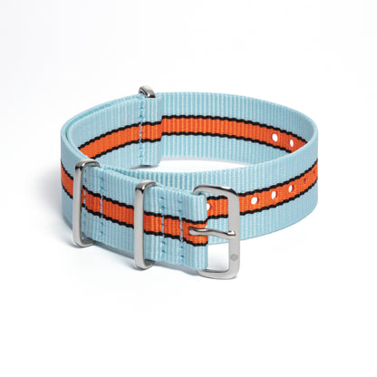 BWG-Bavarian-watch-textile-NATO-strap-striped-sky-blue-orange-racing-motorsport-20mm