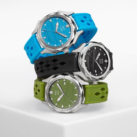 BWG-ISARIA-Automatic-watch-Swiss-Movement-Landeron-L24-manufacture-sky-blue-isar-green-slate-black