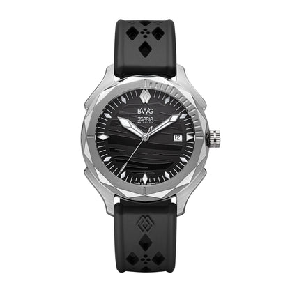 BWG-ISARIA-Automatic-watch-Swiss-Movement-Landeron-L24-manufacture-slate-black-front